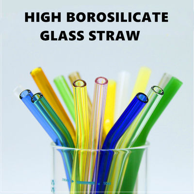 jakość  Heat Resistant Drinking Borosilicate Glass Straw Eco Friendly Fabryka