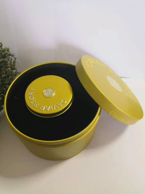 Pusty próżniowy kaviar z puszki z 30g / 50g kawarium z logo łyżki z mopem