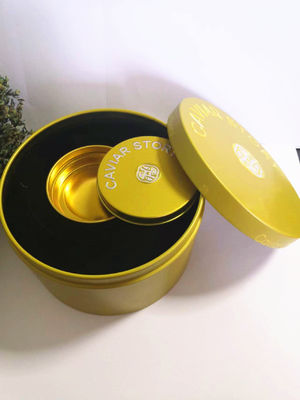 Pusty próżniowy kaviar z puszki z 30g / 50g kawarium z logo łyżki z mopem