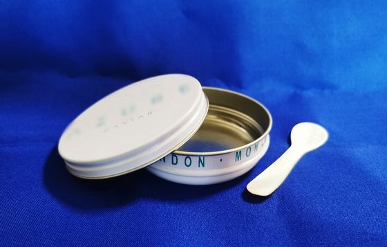 0.28mm Żywność Płytka papierowa Kawiar Opakowania próżnia Pudełka puszka z płaską pokrywą 125g druk w pełnych kolorach