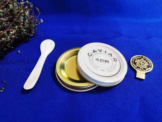 0.28mm Żywność Płytka papierowa Kawiar opakowania próżnia puszka 10g z drukiem