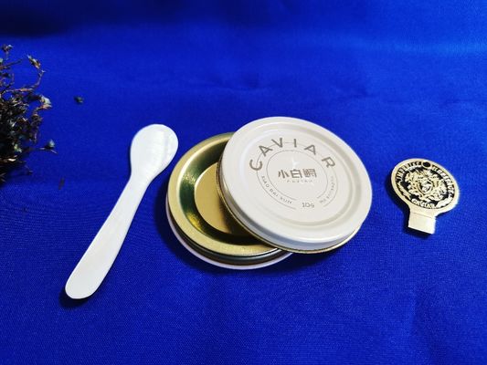0.28mm Żywność Płytka papierowa Kawiar opakowania próżnia puszka 10g z drukiem
