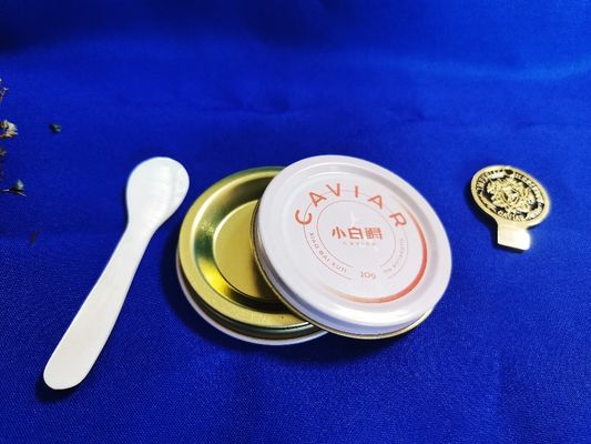 0.28mm Żywność Płytka papierowa Kawiar opakowania próżnia puszka 10g z drukiem