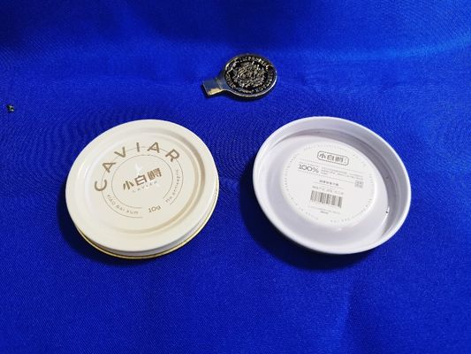 0.28mm Żywność Płytka papierowa Kawiar opakowania próżnia puszka 10g z drukiem