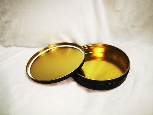 Próżna puszka z kawiaru, puszka z puszki żywnościowej, opakowanie 1000 ml/g 1 kg, w środku złoto