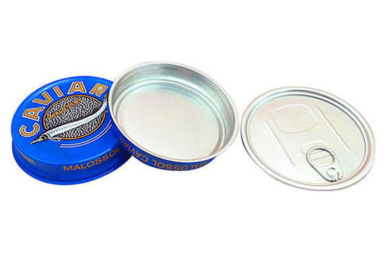 3.5oz 7oz Ring Pull Caviar Packaging Container, Aluminium Caviar Tin Box