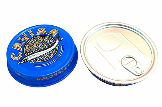 3.5oz 7oz Ring Pull Caviar Packaging Container, Aluminium Caviar Tin Box
