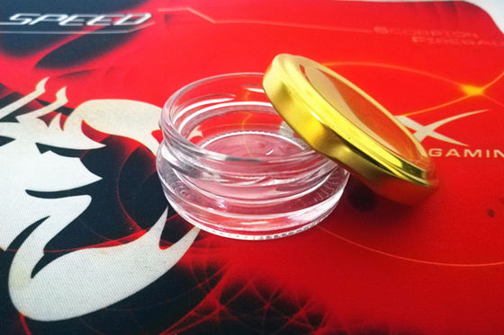 Sprzedaż hurtowa wysokiej przezroczystej 0,5 oz 15-20 gram szklanej słoik z kawiorem z metalową pokrywą w różnych kolorach