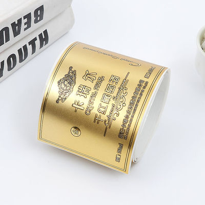 Matt Gold Logo Etykiety naklejki, Multi Shape Drukuj własne etykiety butelki wina