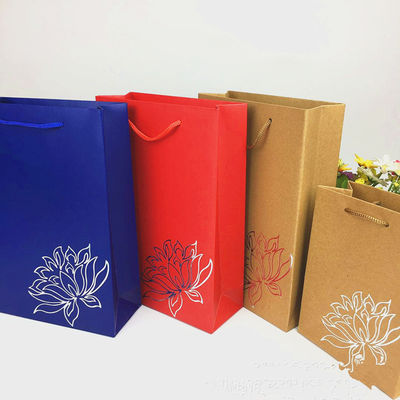 Eco Friendly Kraft Paper Shopping Bags Logo wydrukowane dla sklepów / supermarketów