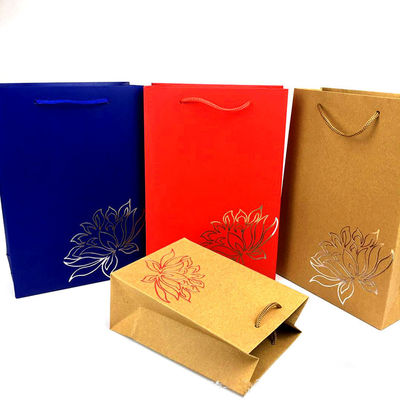 Eco Friendly Kraft Paper Shopping Bags Logo wydrukowane dla sklepów / supermarketów