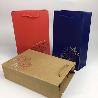 Eco Friendly Kraft Paper Shopping Bags Logo wydrukowane dla sklepów / supermarketów