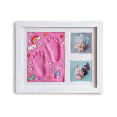 Ozdoby pamiątkowe ramka obrazu 28X23CM odcisk dłoni i odcisków stóp zestaw ramki