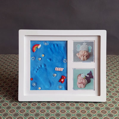 Ozdoby pamiątkowe ramka obrazu 28X23CM odcisk dłoni i odcisków stóp zestaw ramki