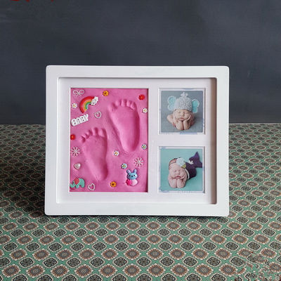 Ozdoby pamiątkowe ramka obrazu 28X23CM odcisk dłoni i odcisków stóp zestaw ramki