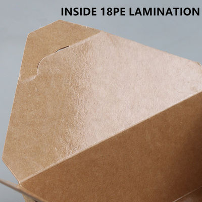 Disposable Takeaway Craft Paper Lunch Food Box Paper Meal Box Standard