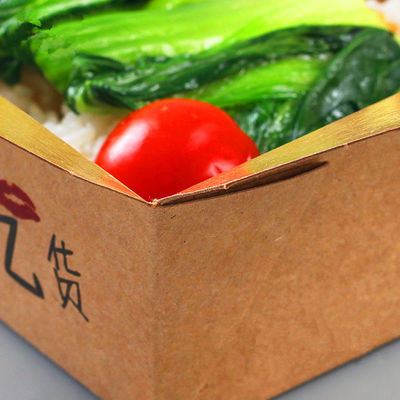 Disposable Takeaway Craft Paper Lunch Food Box Paper Meal Box Standard