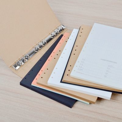 Połowa UV A6 A5 Kraft Paper File Folder z pierścieniem