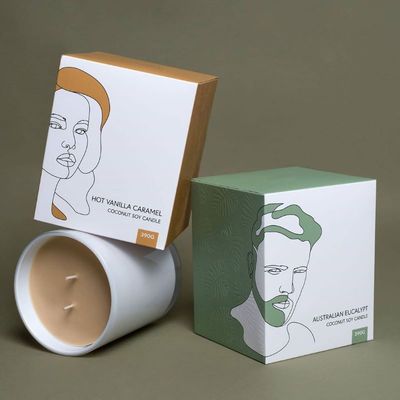 Złota srebrna folia wygrawerowana kartonowa świeca pudełko 4c drukowanie