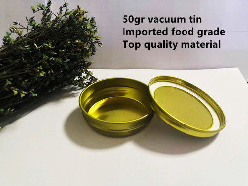 0.28mm Żywność Płytkowa Kawiar opakowania próżniowa pusty puszka 50g